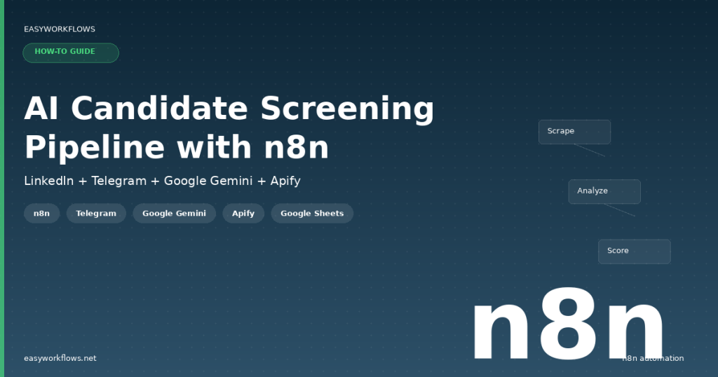 How to Build an AI Candidate Screening Pipeline with n8n (LinkedIn + Gemini)