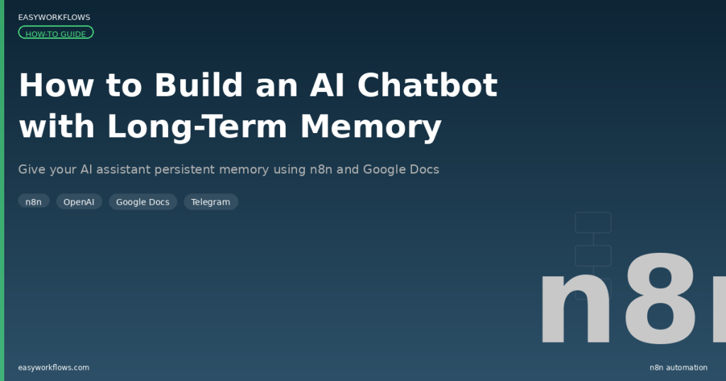 How to Build an AI Chatbot with Long-Term Memory Using n8n and Google Docs