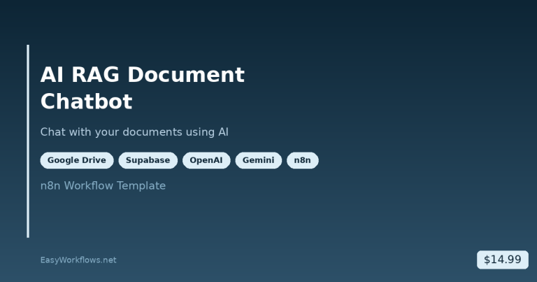 AI RAG Document Chatbot: Google Drive, Supabase & OpenAI