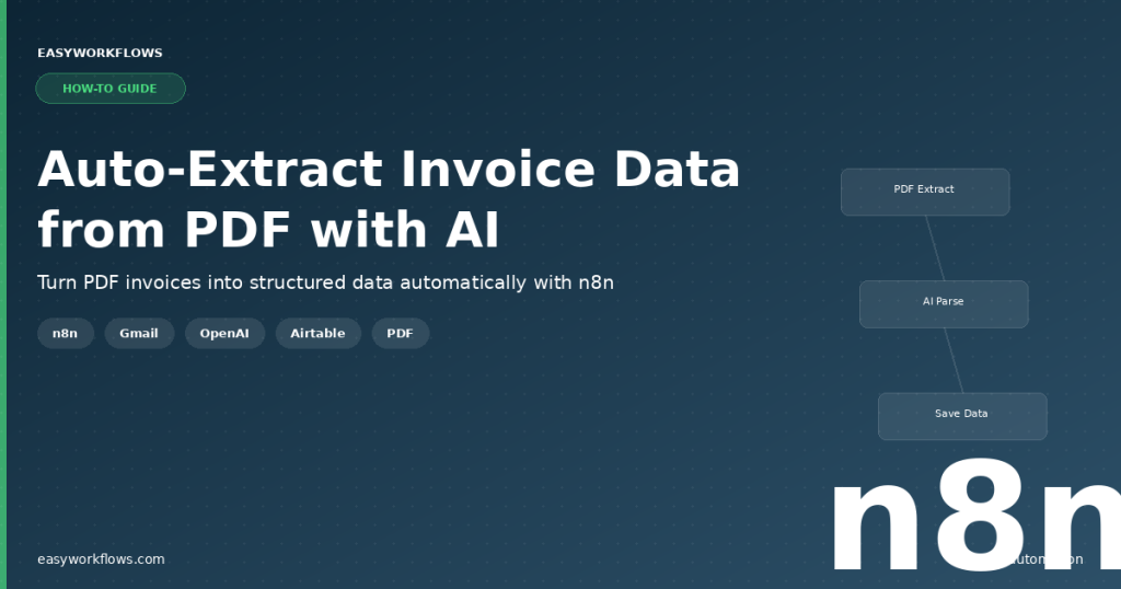 How to Auto-Extract Invoice Data from PDF with AI Using n8n