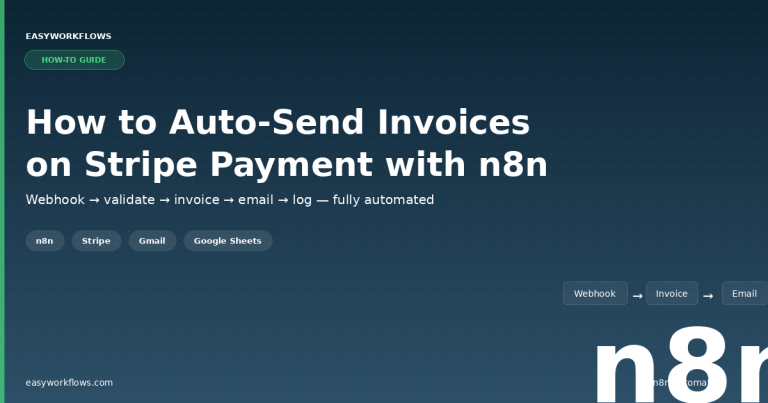 How to Auto-Send Invoices on Stripe Payment with n8n and Gmail