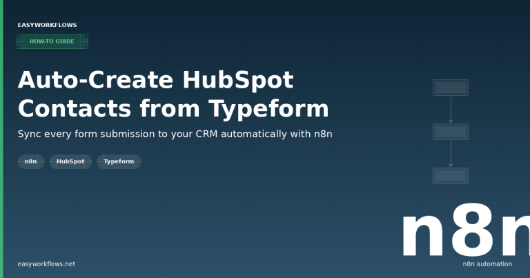 How to Auto-Create HubSpot Contacts from Typeform Submissions with n8n