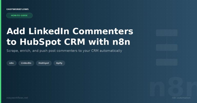 How to Add LinkedIn Post Commenters to HubSpot CRM with n8n