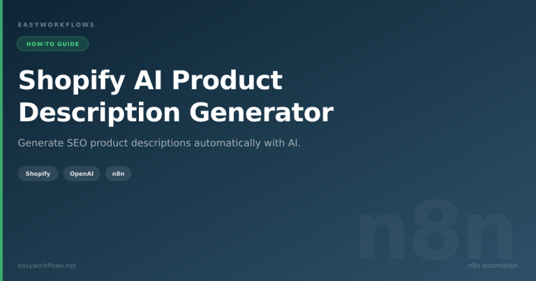 Shopify AI Product Description Generator with n8n (Full Template)