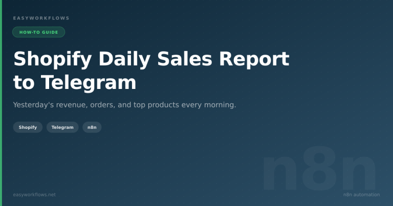 Shopify Daily Sales Report to Telegram with n8n (Template Inside)