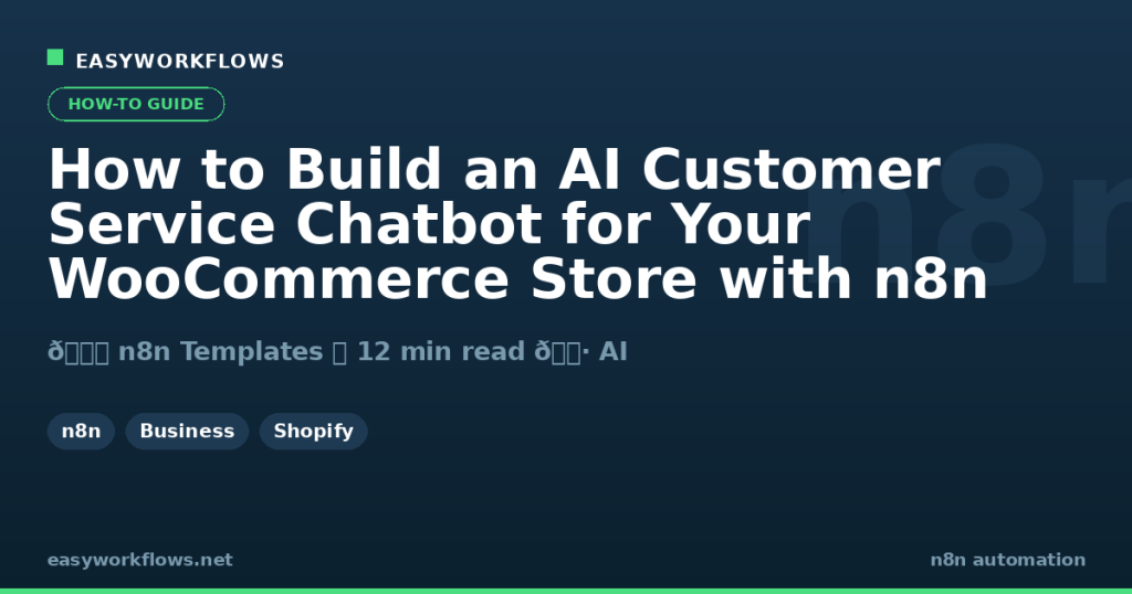 How to Build an AI Customer Service Chatbot for Your WooCommerce Store with n8n
