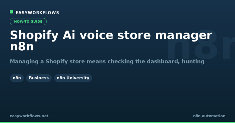 Shopify Ai voice store manager n8n 