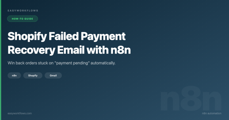 Shopify Failed Payment Recovery Email With n8n