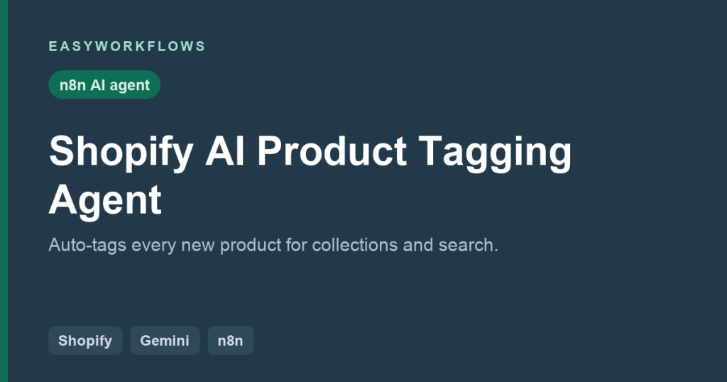Shopify AI Product Tagging Agent (n8n Template)