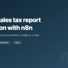 Shopify sales tax report automation with n8n