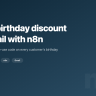 Shopify birthday discount code email with n8n