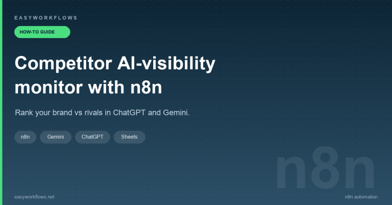 n8n competitor AI-visibility monitor (ChatGPT & Gemini)