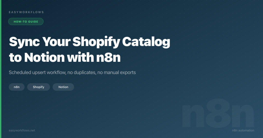 Shopify Product Catalog Sync to Notion with n8n