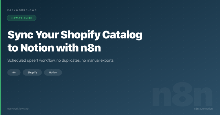 Shopify Product Catalog Sync to Notion with n8n