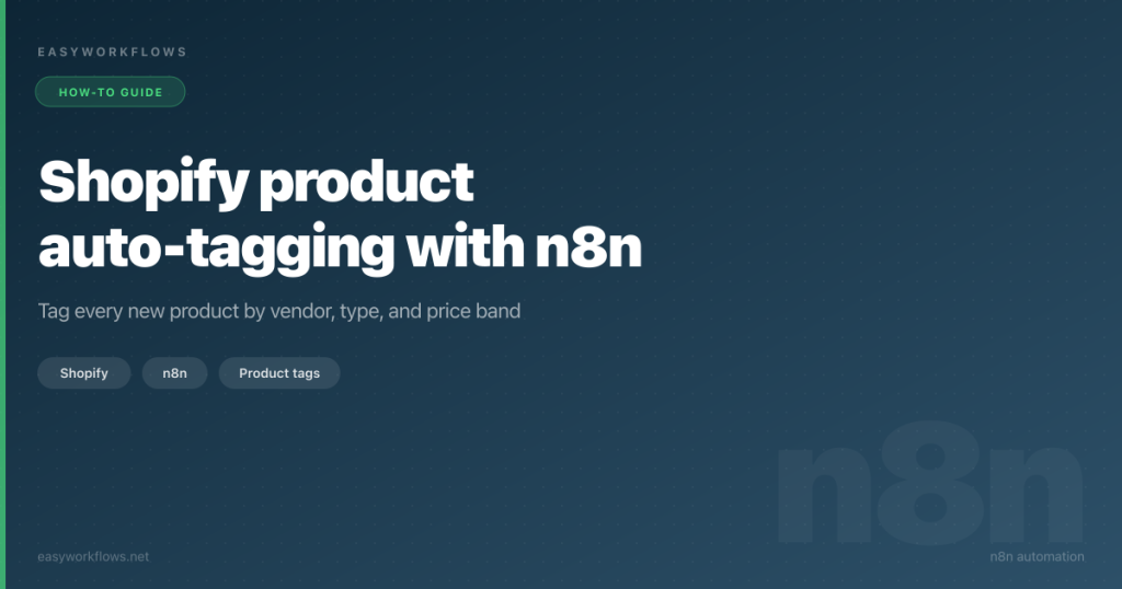 Shopify product auto-tagging with n8n
